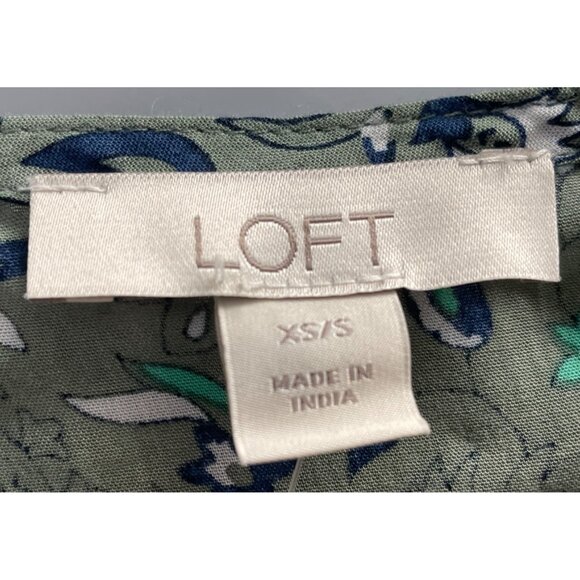 Loft Womens Floral Kimono Wrap XS/S Green Pattern Open Front Lightweight- New - Picture 5 of 8